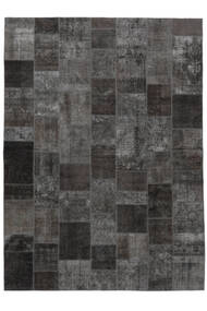  Patchwork - Persien/Iran 303X410 Vintage ペルシャ ウール 絨毯 ブラック/ダークグレー 大 Carpetvista