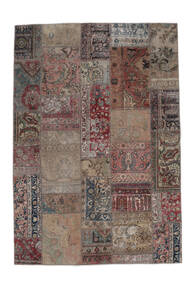 絨毯 Patchwork - Persien/Iran 163X234 茶色/ブラック (ウール, ペルシャ/イラン)
