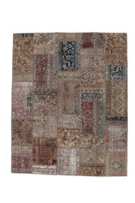 絨毯 Patchwork - Persien/Iran 208X255 茶色/ブラック (ウール, ペルシャ/イラン)