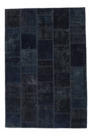  Patchwork - Persien/Iran 141X205 Vintage ペルシャ ウール 絨毯 ブラック 小 Carpetvista
