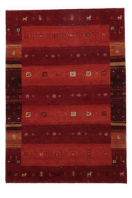 120X180 Gabbeh Indo Fine Rug Modern Dark Red/Black (Wool, India) Carpetvista