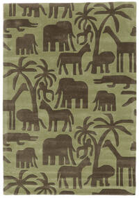 160X230 絨毯 Africa Handtufted - グリーン/ダークグリーン モダン グリーン/ダークグリーン (ウール, インド)