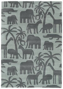 Africa Handtufted キッズカーペット 160X230 グレー/ブルー ウール 絨毯