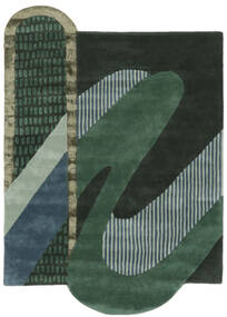  200X300 Portal 絨毯 - 深緑色の ウール, 