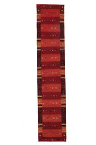  Gabbeh Indo Fine Rug 80X400 Wool Dark Red/Black Small Carpetvista