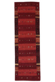  Gabbeh Indo Fine Rug 80X250 Wool Dark Red/Black Small Carpetvista