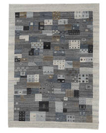 160X230 Gabbeh Indisch Fine Teppich Moderner Dunkelgrau/Schwarz (Wolle, Indien) Carpetvista