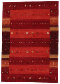 絨毯 ギャッベ インド Fine 160X230 ダークレッド/ブラック (ウール, インド)