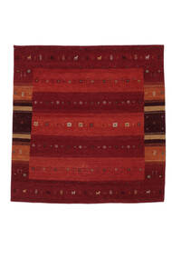 200X200 Gabbeh Indo Fine Rug Modern Square Dark Red/Black (Wool, India) Carpetvista