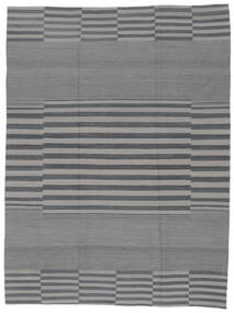 207X277 Kilim Modern Rug Modern Dark Grey/Black (Wool, Afghanistan) Carpetvista