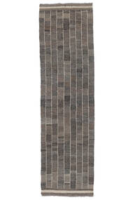 絨毯 キリム Ariana Trend 80X296 廊下 カーペット 茶色/ブラック (ウール, アフガニスタン)