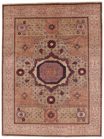 271X354 Tapete Mamluk Moderno Castanho/Vermelho Escuro Grande (Lã, Afeganistão) Carpetvista