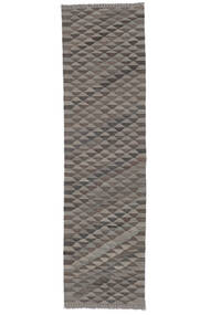 絨毯 キリム Ariana Trend 79X288 廊下 カーペット 茶色/ブラック (ウール, アフガニスタン)