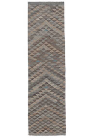 絨毯 キリム Ariana Trend 80X291 廊下 カーペット 茶色/ブラック (ウール, アフガニスタン)