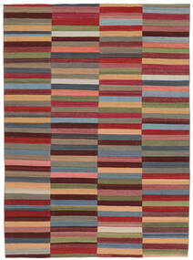 254X334 Kelim Moderni Matot Matto Moderni Ruskea/Tummanpunainen Isot (Villa, Afganistan) Carpetvista