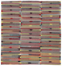 274X288 Tappeto Kilim Moderni Moderno Quadrato Marrone/Rosso Scuro Grandi (Lana, Afghanistan) Carpetvista