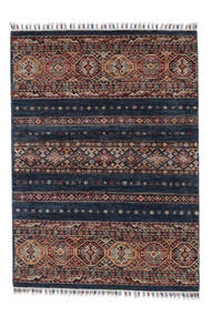 絨毯 Shabargan 105X144 ブラック/茶色 (ウール, アフガニスタン)