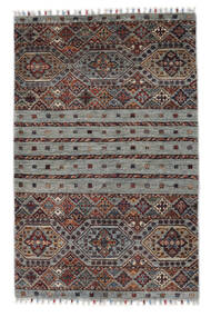 82X129 絨毯 Shabargan モダン ブラック/ダークグレー (ウール, アフガニスタン) Carpetvista