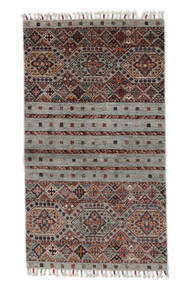 絨毯 Shabargan 74X133 茶色/ブラック (ウール, アフガニスタン)