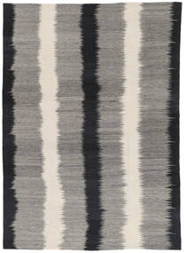 絨毯 キリム モダン 200X300 黒/濃いグレー (ウール, アフガニスタン)
