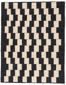 絨毯 キリム モダン 200X300 ブラック/ベージュ (ウール, アフガニスタン)