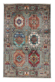 86X134 Shabargan Teppich Moderner Grün/Dunkelgrün (Wolle, Afghanistan) Carpetvista