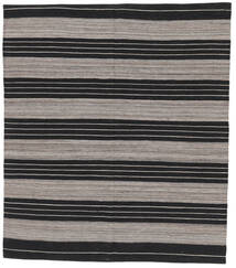 Kilim Modern Rug 150X200 Black/Brown Wool, Afghanistan Carpetvista