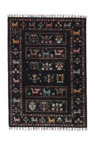 81X115 Shabargan Rug Modern Black (Wool, Afghanistan) Carpetvista