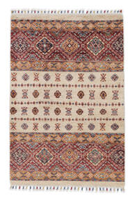 84X124 Tapete Shabargan Moderno Vermelho Escuro/Castanho (Lã, Afeganistão) Carpetvista