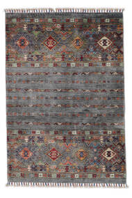 絨毯 Shabargan 87X128 ダークグレー/ブラック (ウール, アフガニスタン)