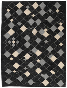 200X300 絨毯 キリム モダン モダン ブラック/ダークグレー (ウール, アフガニスタン) Carpetvista