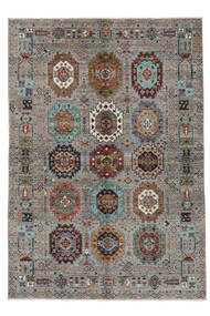 173X252 Shabargan Teppich Moderner Dunkelgrau/Braun (Wolle, Afghanistan) Carpetvista