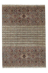 絨毯 Shabargan 172X242 茶色/ブラック (ウール, アフガニスタン)