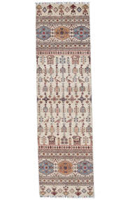 84X292 Shabargan Teppich Moderner Läufer Braun/Beige (Wolle, Afghanistan) Carpetvista
