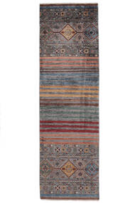 Shabargan Rug 81X268 Runner
 Brown/Dark Grey Wool, Afghanistan Carpetvista