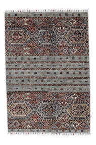 絨毯 Shabargan 85X123 ダークグレー/ブラック (ウール, アフガニスタン)