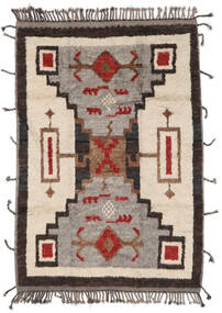 Moroccan Berber - Afghanistan Rug 211X302 Brown/Black Wool, Afghanistan Carpetvista
