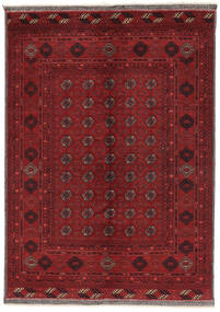 124X177 Tappeto Classic Afghan Fine Orientale Nero/Rosso Scuro (Lana, Afghanistan) Carpetvista
