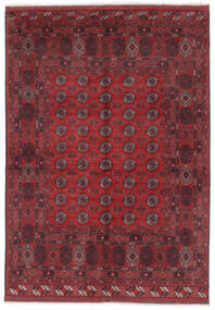 Classic Afghan Fine Rug 140X190 Black/Dark Red Wool, Afghanistan Carpetvista