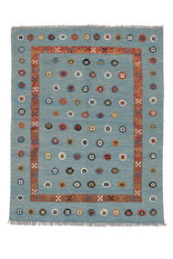 156X196 絨毯 キリム Nimbaft モダン ダークターコイズ/茶色 (ウール, アフガニスタン) Carpetvista