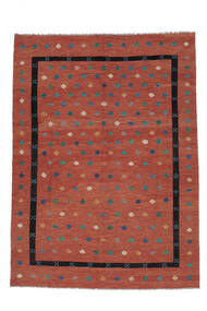 絨毯 キリム Nimbaft 253X346 ダークレッド/ブラック 大きな (ウール, アフガニスタン)