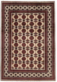 204X293 絨毯 オリエンタル Kunduz ブラック/茶色 (ウール, アフガニスタン) Carpetvista