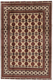 絨毯 オリエンタル Kunduz 198X293 ブラック/茶色 (ウール, アフガニスタン)