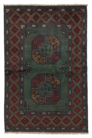 100X152 Afghan Fine Rug Oriental Black/Brown (Wool, Afghanistan) Carpetvista