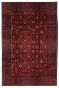 絨毯 Kunduz 195X289 ブラック/ダークレッド (ウール, アフガニスタン)