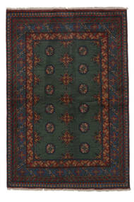 102X150 Afghan Fine Teppich Orientalischer Schwarz/Braun (Wolle, Afghanistan) Carpetvista