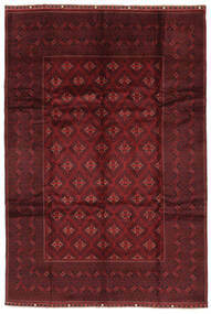 絨毯 Kunduz 199X292 ブラック/ダークレッド (ウール, アフガニスタン)