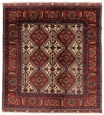 Kunduz Rug Rug 128X130 Square Black/Dark Red Wool, Afghanistan Carpetvista