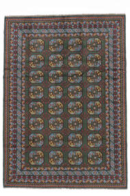  Afghan Fine Rug 208X290 Wool Black/Dark Grey Carpetvista