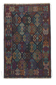  147X228 Kelim Golbarjasta Vloerkleed Zwart/Bruin Afghanistan Carpetvista